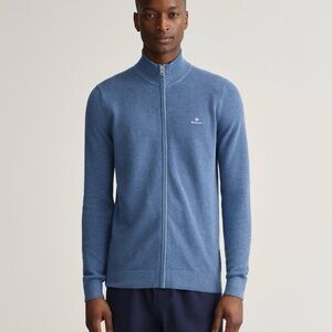 Gant Men's Zip-Up Sweater in Blue